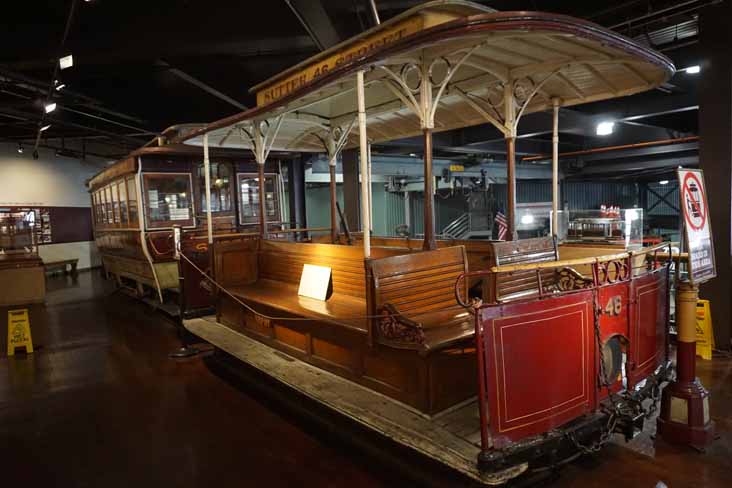 Sutter Street Railway cable car 54 and trailer 46